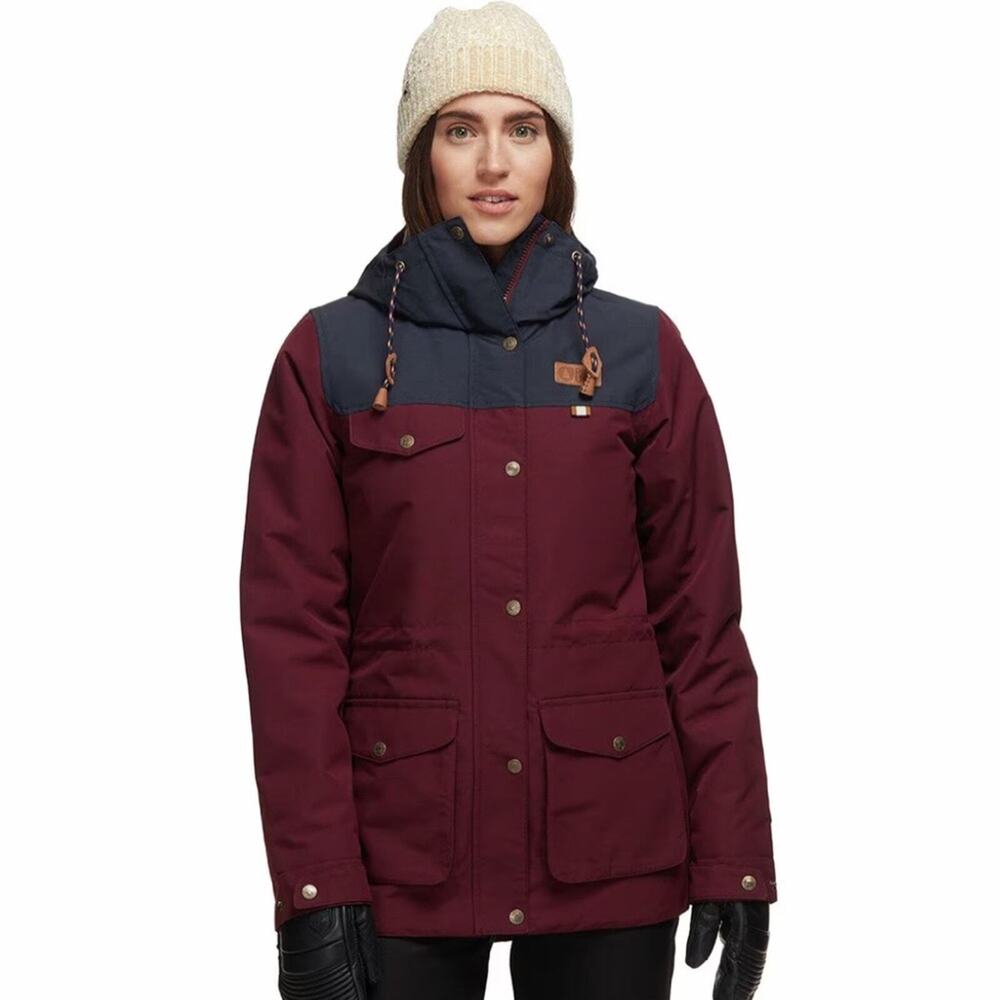 Women's Burgundy and Navy Ski Jacket